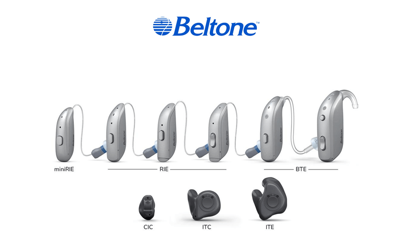 Beltone İşitme Cihazları ürün fotografları ve logo